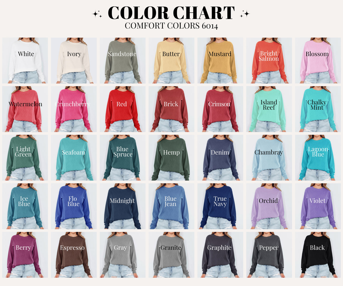 DTE Comfort Colors Long Sleeve T-Shirt $22-$25