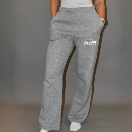 Grey Open Bottom Sweatpants