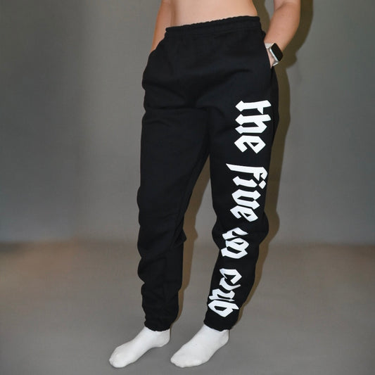 Black Puff Print Sweatpants