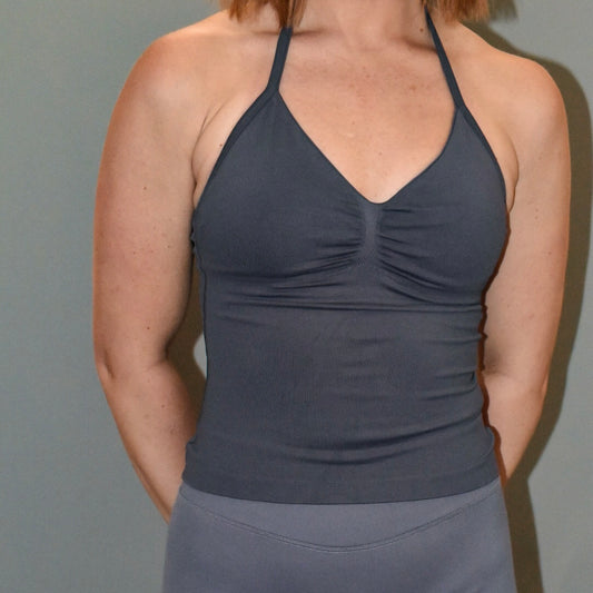 Halter Full Length Top (Charcoal)