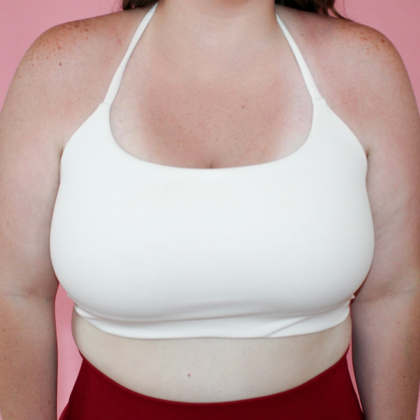 Criss Cross Sports Bra (Cream)
