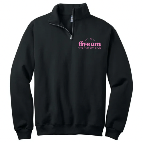 Quarter Zip Sweatshirt (Black)