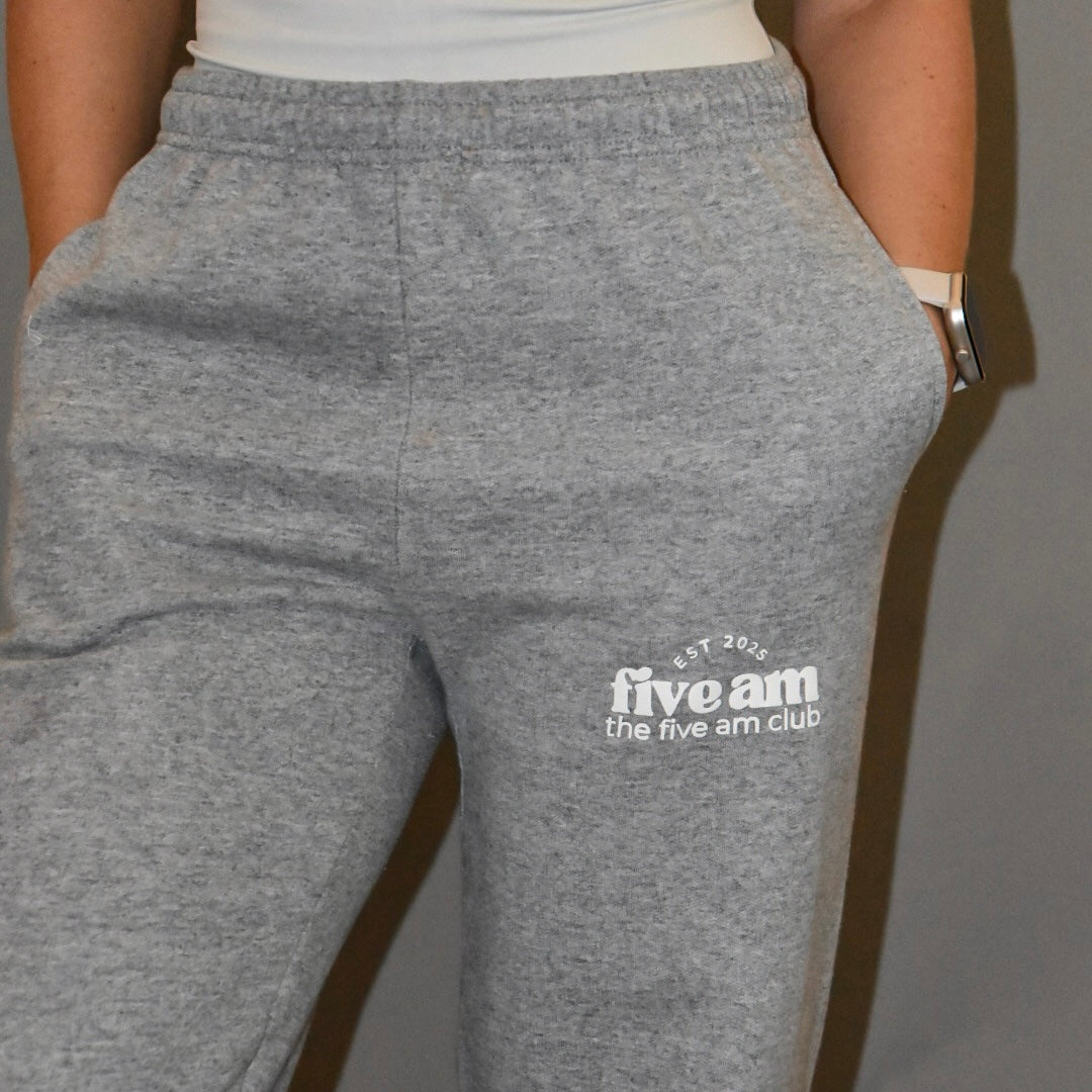 Grey Open Bottom Sweatpants