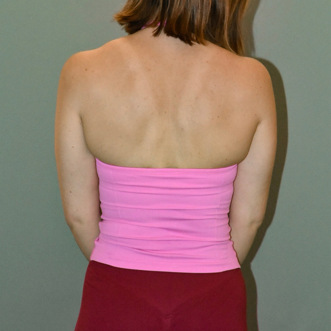 Halter Full Length Top (Flamingo Pink)