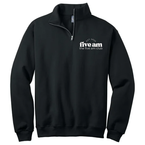 Quarter Zip Sweatshirt (Black)