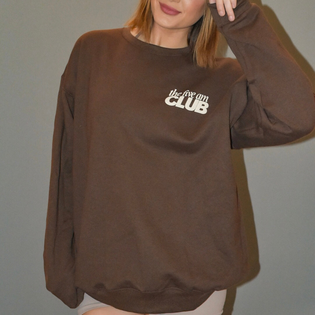 Chocolate Puff Print Crewneck Sweatshirt