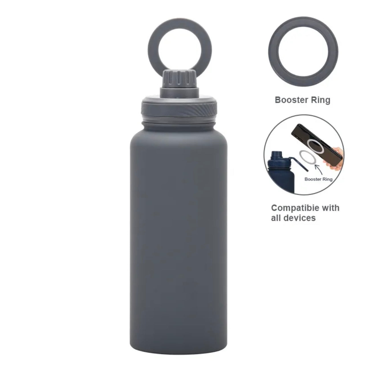 32 oz Mag Safe Water Bottle (Charcoal)