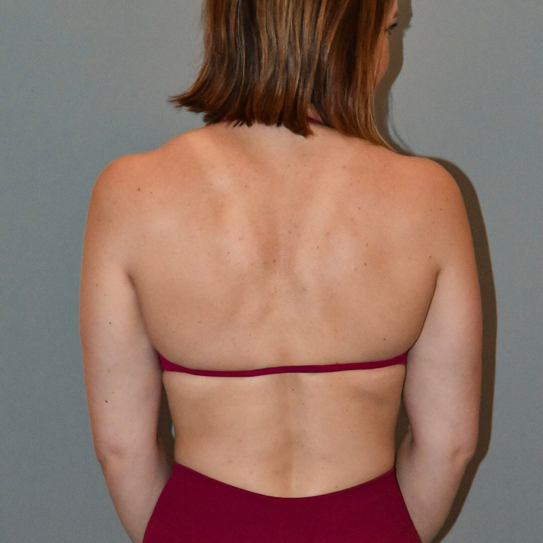 Halter Sports Bra (Red/ Raspberry)