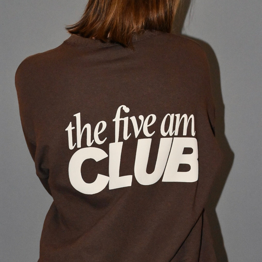 Chocolate Puff Print Crewneck Sweatshirt