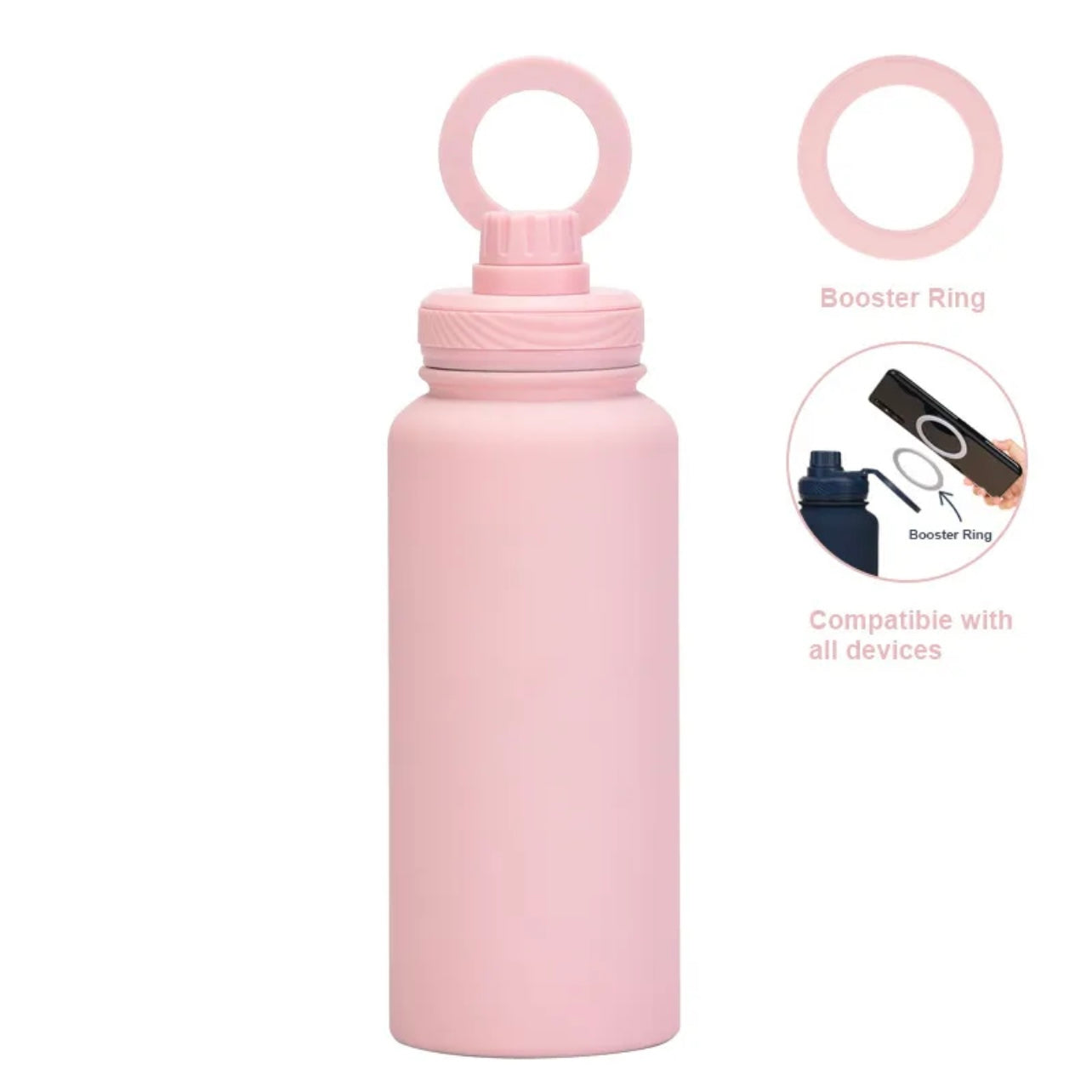 32 oz Mag Safe Water Bottle (Light Pink)