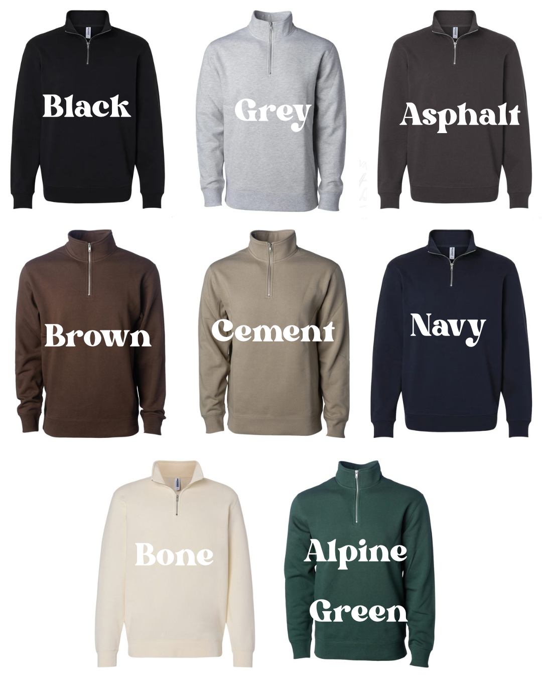 DTE Qaurter Zip Sweatshirt $30-$35