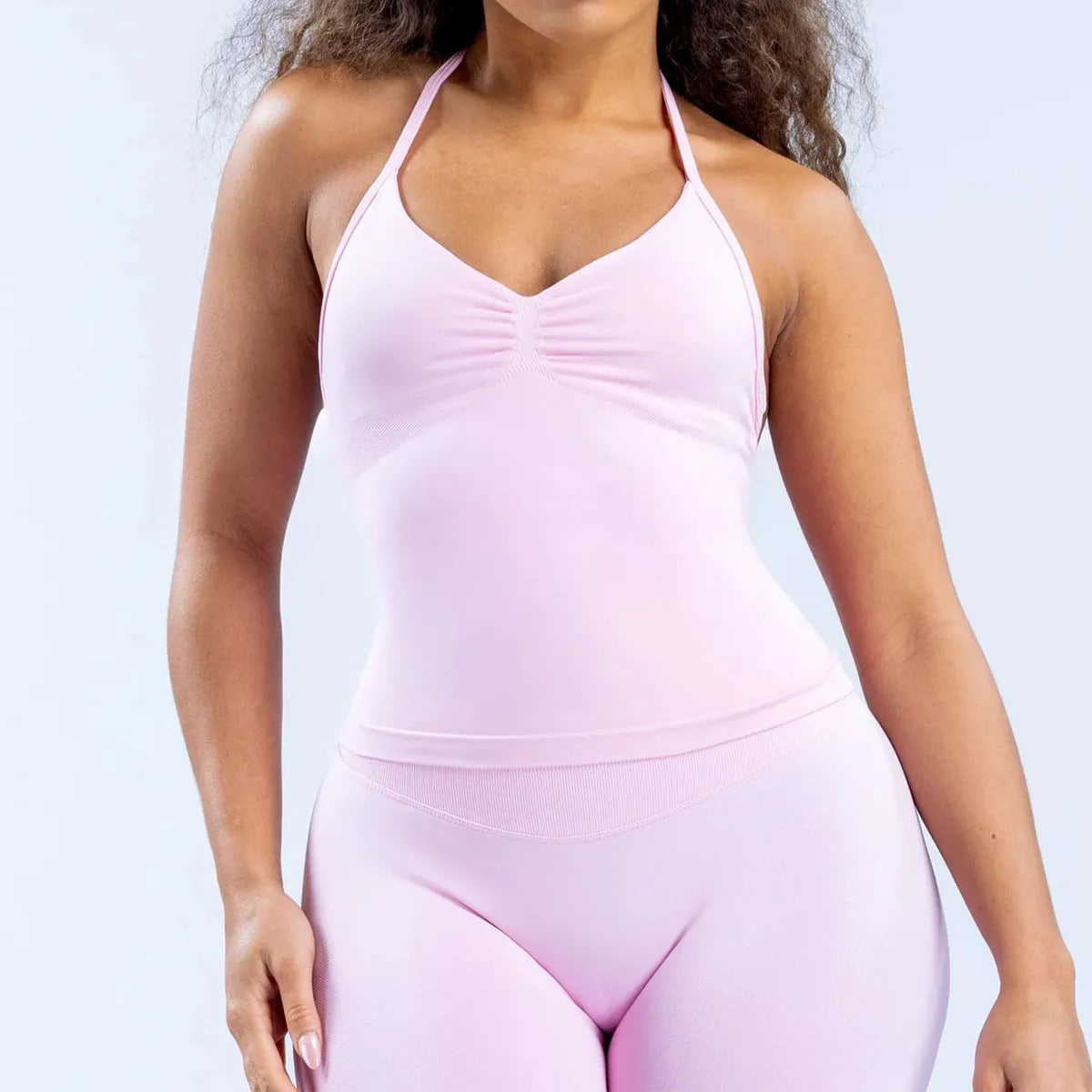 Halter Full Length Top (Lover/ Light Pink)
