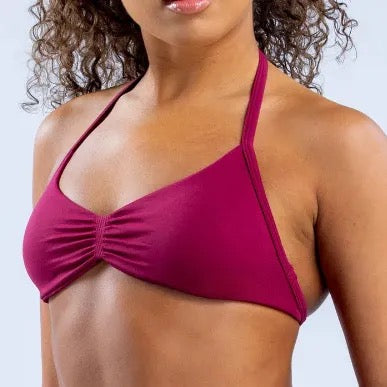 Halter Sports Bra (Red/ Raspberry)